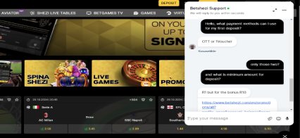 Betshezi Casino Live Chat